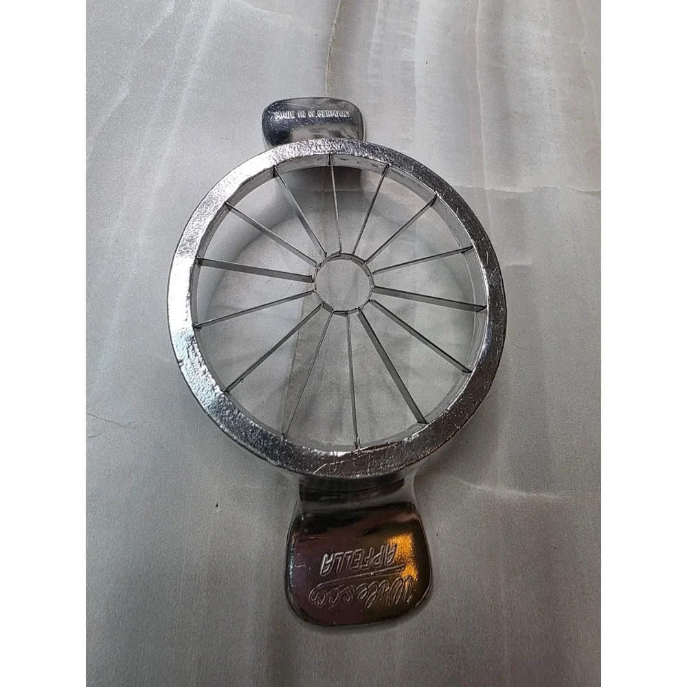 Vintage Wilesco Apfella Apple Slicer Corer West Germany Chrome Metal 12 Slice A6